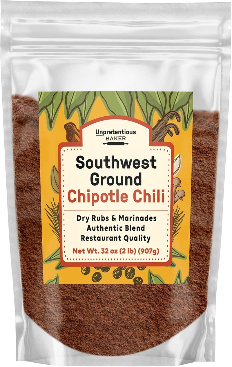 Unpretentious Southwest Ground Chipotle Chili Powder - 2 lb Authentic Tex-Mex Spice for Dry Rubs & Marinades - Image 1
