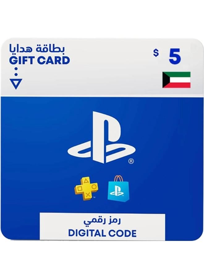 PlayStation Store DIgital Code Gift Card - Kuwait 5 USD