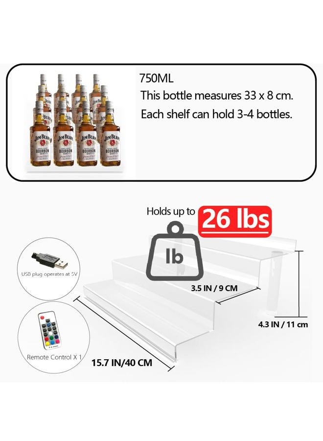 YMVV Liquor Bottle Acrylic Display Shelf, Coffee Syrup Rack Organizer - Image 3