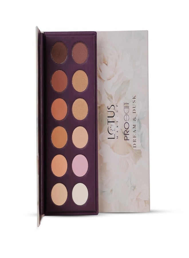 Lotus Makeup Lotus Make-Up Proedit Eye Primer Infused EyeShadow Palette Dream & Dusk| Highly Pigmented| Blendable| 12 Shades|16.8g - Image 1