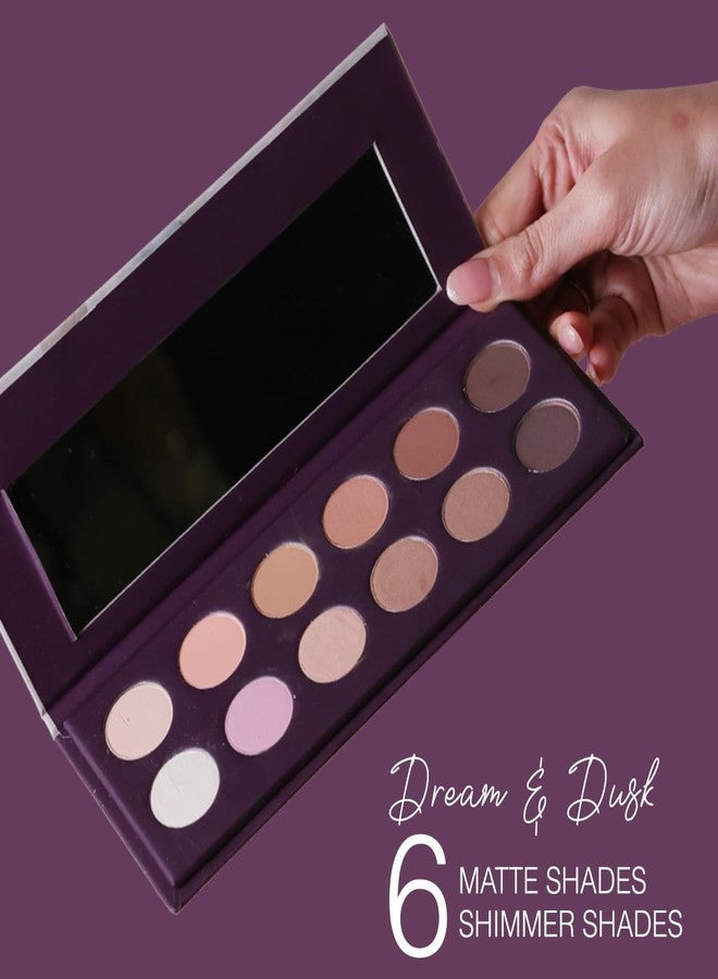 Lotus Makeup Lotus Make-Up Proedit Eye Primer Infused EyeShadow Palette Dream & Dusk| Highly Pigmented| Blendable| 12 Shades|16.8g - Image 3