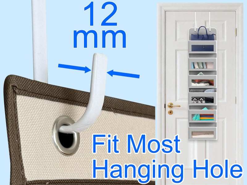 Mars-Rock Over The Door Metal Hooks with Plastic Coating 7.5" Fit 0.5" to 1 3/4" Door 4 Pcs Heavy Duty Single Towel Robe Rack Wreath Bathroom Shower Hanger Shoe Organizer Ironing Board Long White - Image 4