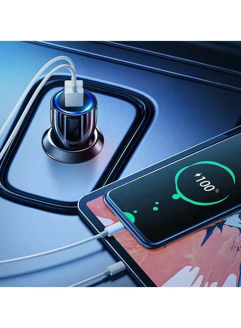 كافيلي شاحن سيارة بمنفذين USB شحن سريع بقدرة 3.0 Q - Image 4