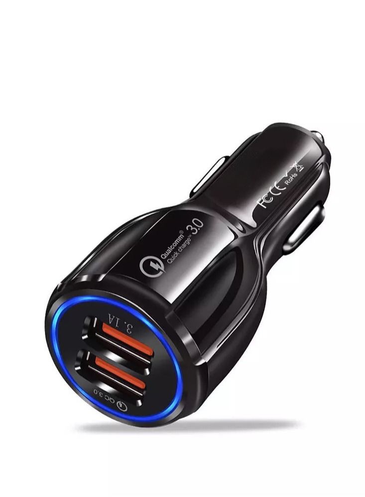 كافيلي شاحن سيارة بمنفذين USB شحن سريع بقدرة 3.0 Q - Image 1