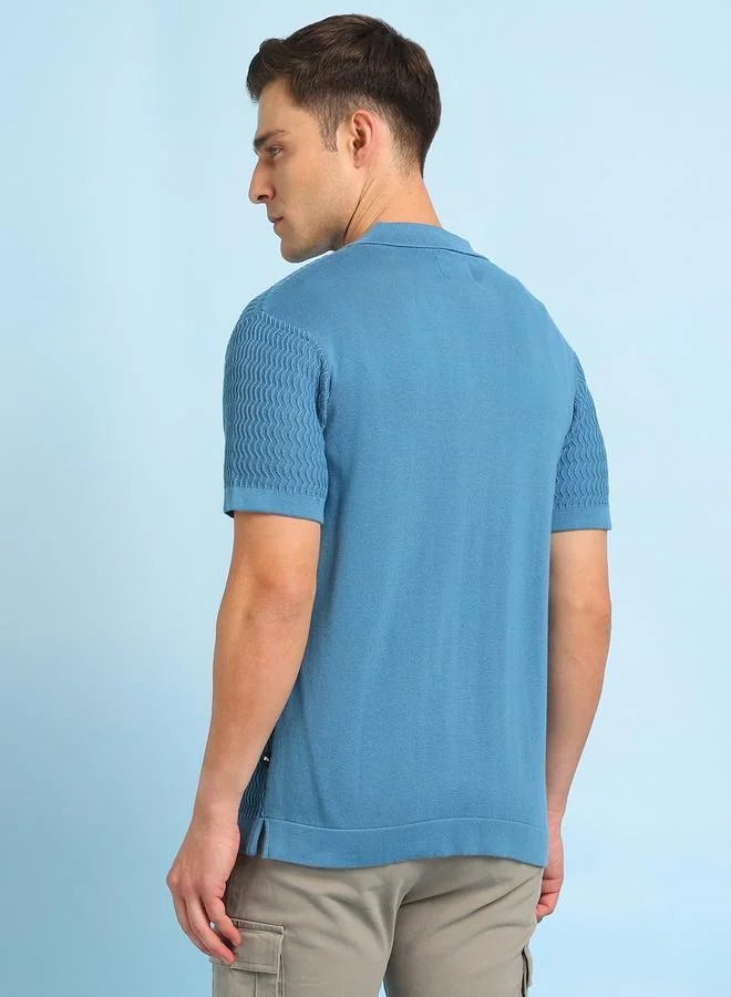 Dennis Lingo Men's Steller 100% Cotton Solid Pattern Slim Fit T-Shirt