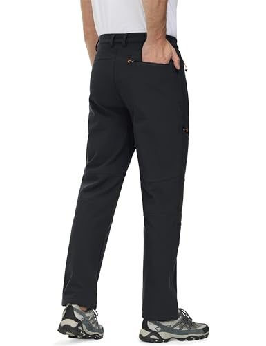 MAGCOMSEN Mens Waterproof Snow Pants - Ski & Snowboard Pants for Men - Black - Image 3