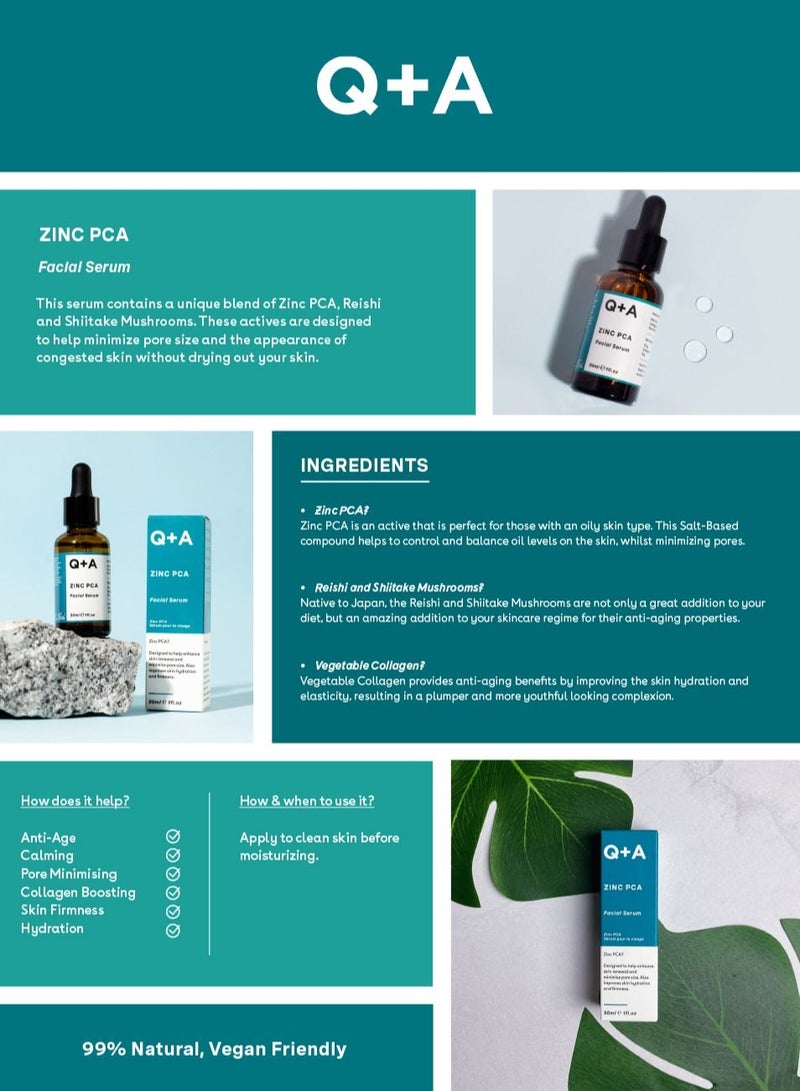 Q+A Serum Contains A Unique Combination Of Zinc PCA That Reduces Pore Size And Eliminates Impurities - 30ml - Image 4