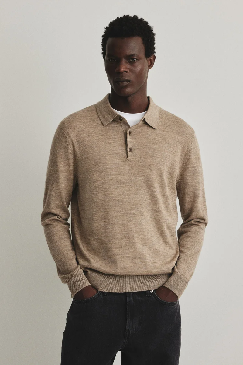 H&M Regular Fit Wool polo shirt