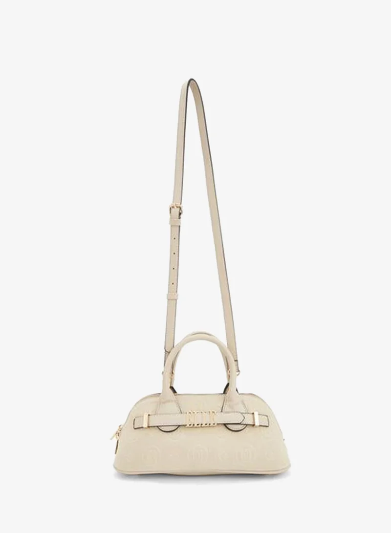 ايل Monogram Embossed Crossbody Bag With Detachable Strap