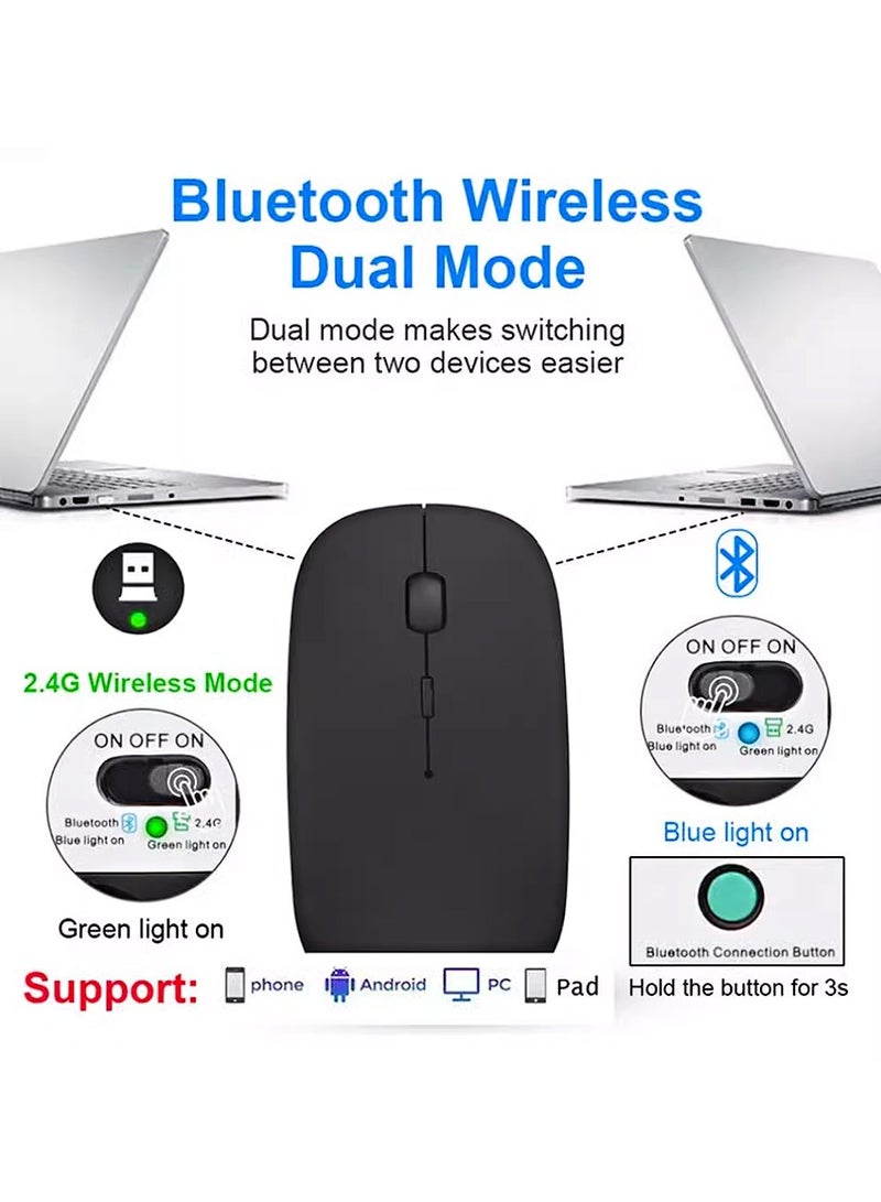 HAOHAN 4-in-1 iPad Tablet Keyboard Protector Bundle, With iPad Case, Wireless Keyboard, Wireless Mouse, Stylus Pen, Designed for 10.9 u0026 11 Inch iPad, Universal Model iPad Air 4/5/M2, iPad Pro 1/2/3/4/M4, Black (No iPad) - Image 5