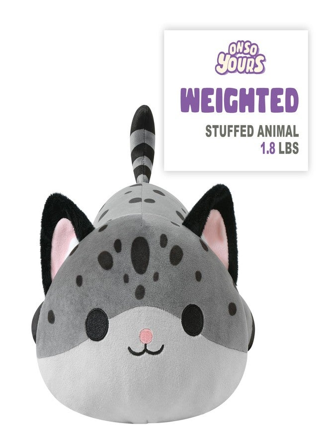 Onsoyours Original Weighted Panther Cat Plush, Cute 13"|1.8 Pound Hugging Black Leopard Kitty Weighted Stuffed Animal, Soft Collectible Gift for Kids & Adults - Image 2
