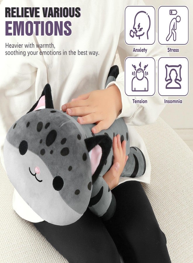 Onsoyours Original Weighted Panther Cat Plush, Cute 13"|1.8 Pound Hugging Black Leopard Kitty Weighted Stuffed Animal, Soft Collectible Gift for Kids & Adults - Image 4