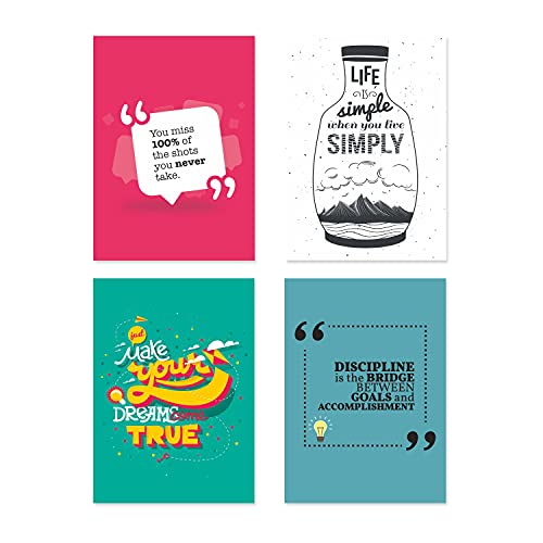 PAPER PLANE DESIGN Quote and Motivational Poster Set of 10 (Size 45 x 30 cm) (Poster - A) - Image 2