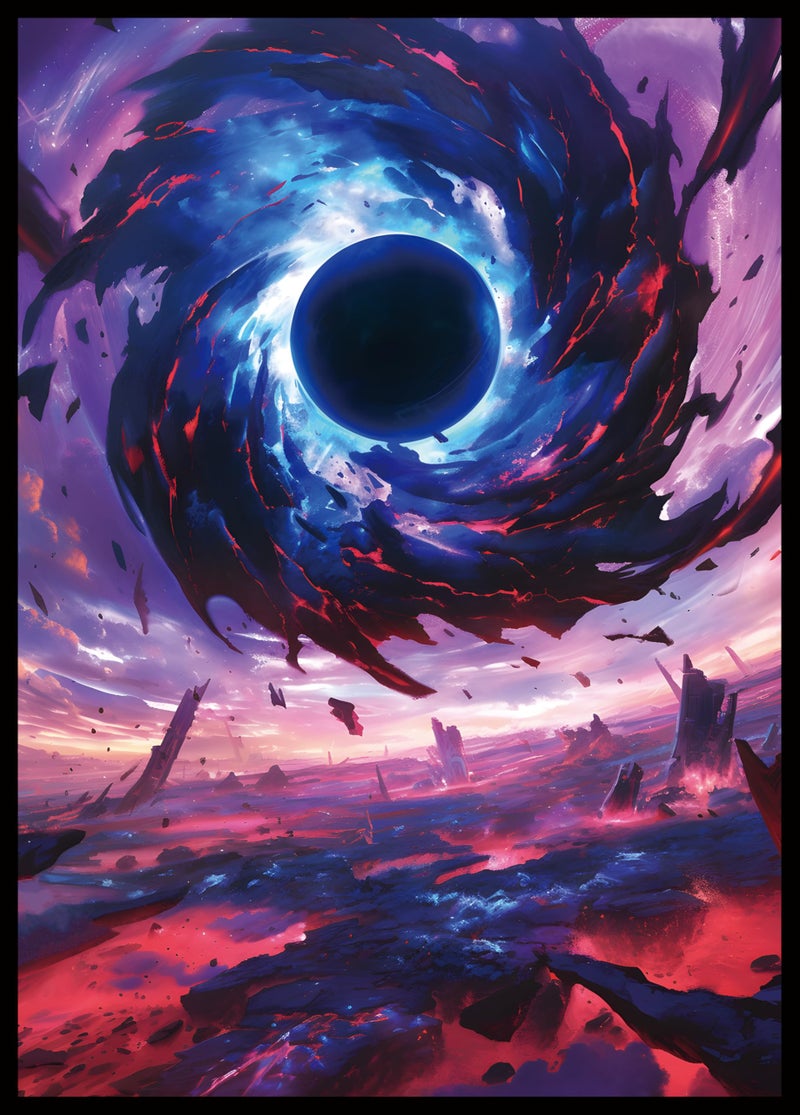 Kiiransr MTG Card Sleeves Black Hole Damnation Ultra Clear Front Matte Finish Back 100 Count Standard Size Matte Art Sleeve for Magic The Gathering - Image 2