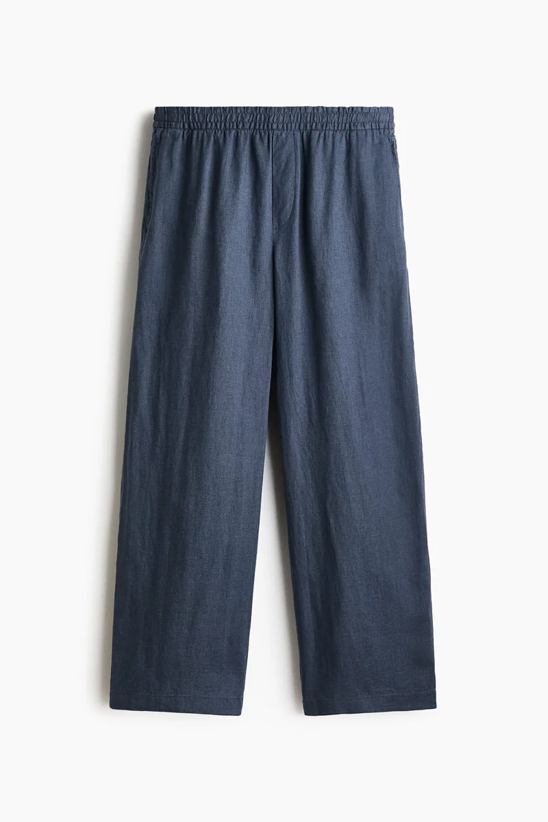 H&M  Loose Fit Linen trousers for Men | Best Price UAE