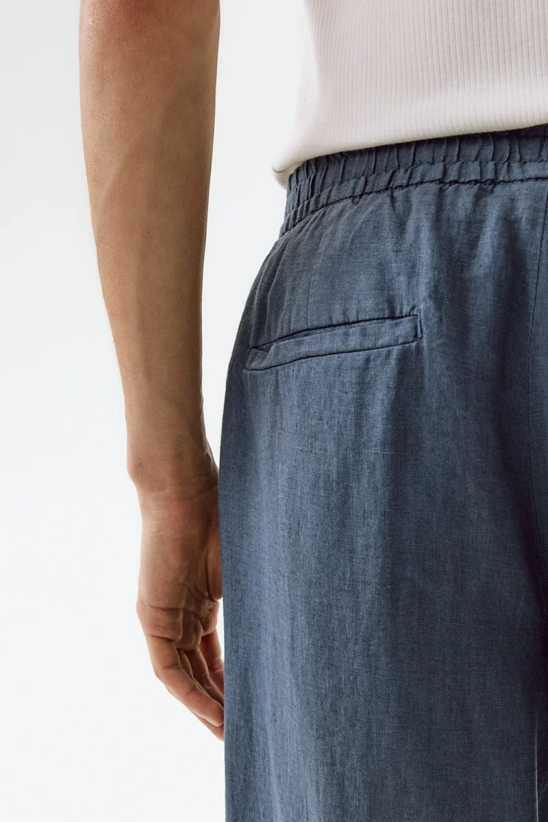 H&M  Loose Fit Linen trousers for Men | Best Price UAE