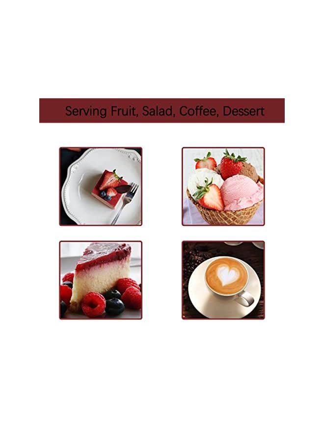 vesus Steel Flatware Set Dessert Cutlery Set Includes Swan Tableware Storage Rack Base 3 Forks+3 Spoons Silver Flatware Set for Kitchen and Restaurant Silverware Modern Silver Holder - Image 3