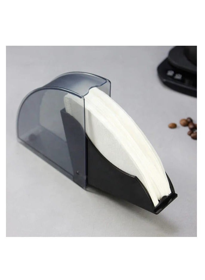 Liying Coffee Filter Holder with Dustproof Cover, 50 Filters Capacity, for V60 and Cone Filters  - Image 2