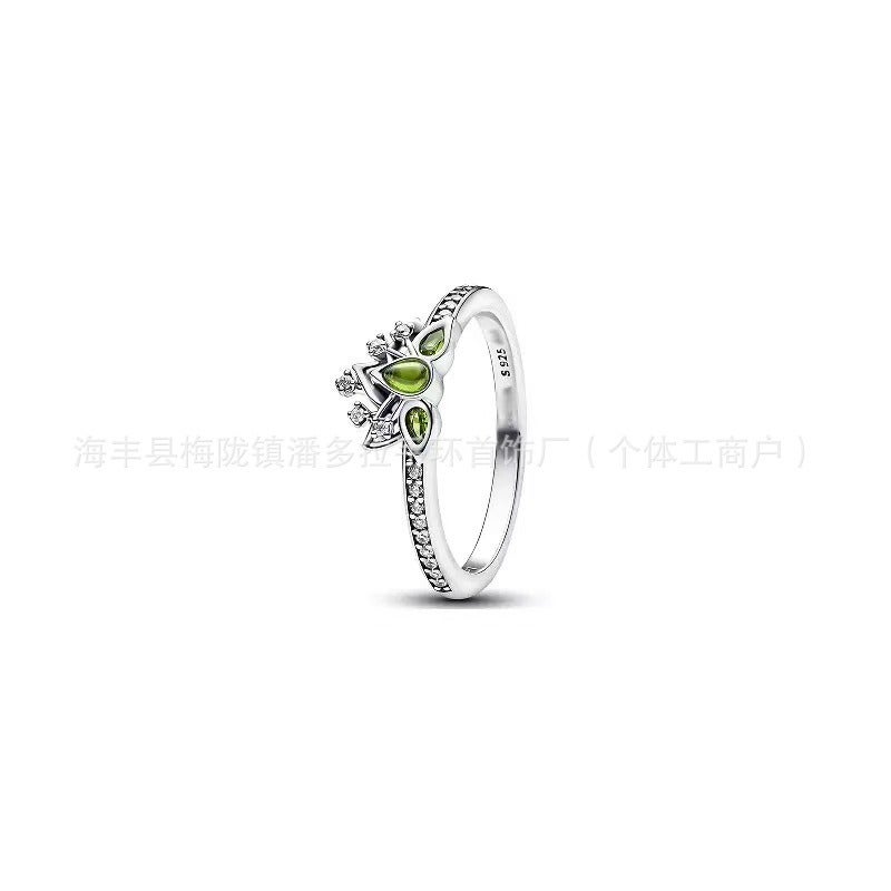 Panjia S925 Silver Elegant Luxury Diamond-Inlaid Ring - Unique Creative Design, Perfect Gift