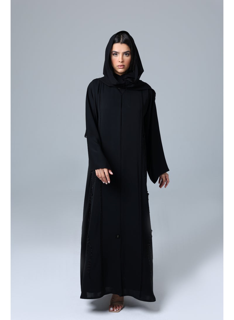 اكسا عباية قصة مستقيمة فخمة مطرزة - Image 1