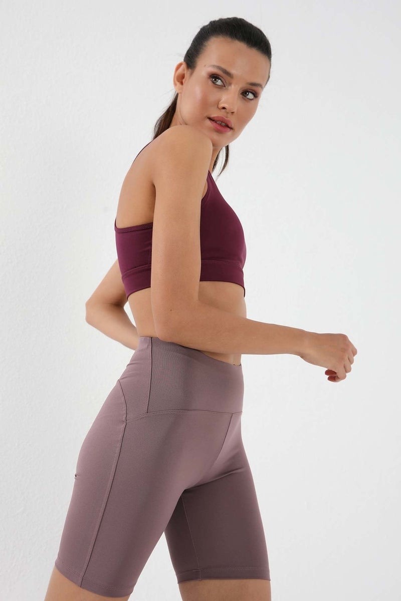 Tommy Life Rose Women's High Waist Slimming Short Biker Leggings - 91007  - Image 3