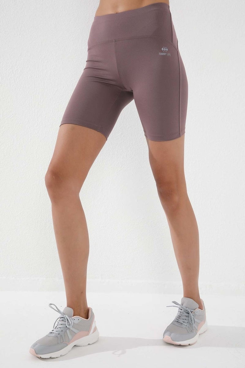 Tommy Life Rose Women's High Waist Slimming Short Biker Leggings - 91007  - Image 4