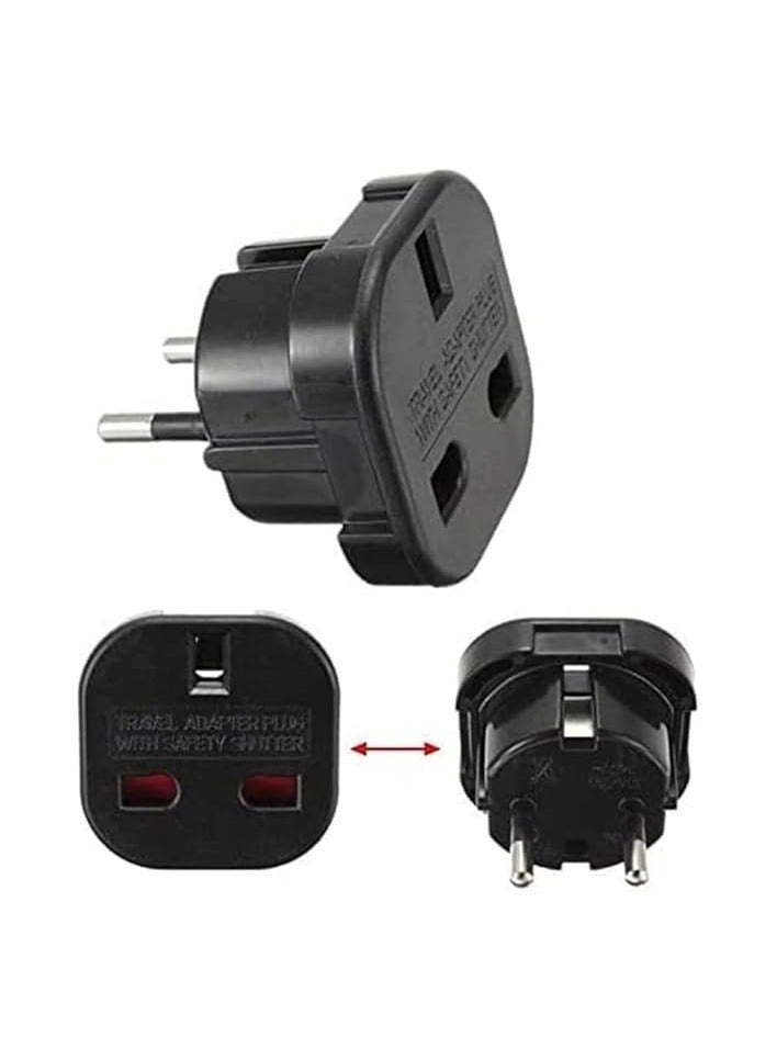 إيروريكس محول طاقة الاتحاد الأوروبي، محول قابس شاحن سفر، محول قابس طاقة، موصل نحاسي وغلاف مقاوم للحريق، مجموعة قابس مؤرضة آمنة لمعظم أنحاء أوروبا - Image 3