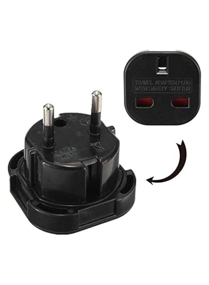 إيروريكس محول طاقة الاتحاد الأوروبي، محول قابس شاحن سفر، محول قابس طاقة، موصل نحاسي وغلاف مقاوم للحريق، مجموعة قابس مؤرضة آمنة لمعظم أنحاء أوروبا - Image 4