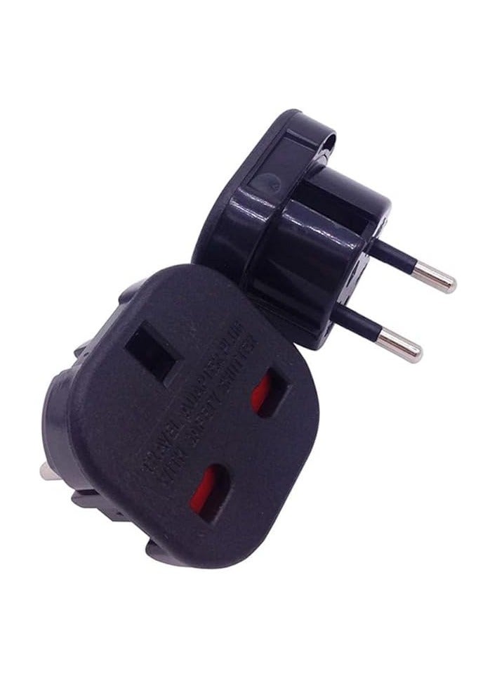 إيروريكس محول طاقة الاتحاد الأوروبي، محول قابس شاحن سفر، محول قابس طاقة، موصل نحاسي وغلاف مقاوم للحريق، مجموعة قابس مؤرضة آمنة لمعظم أنحاء أوروبا - Image 2