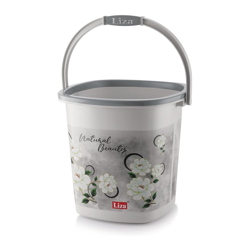 LD LUCIDO DECORE LUCIDO Modern Heavy Plastic Jumbo Bathroom Set of 1225L Bucket 30L Tub 15L Mug Accessories Combo Grey  - Image 2