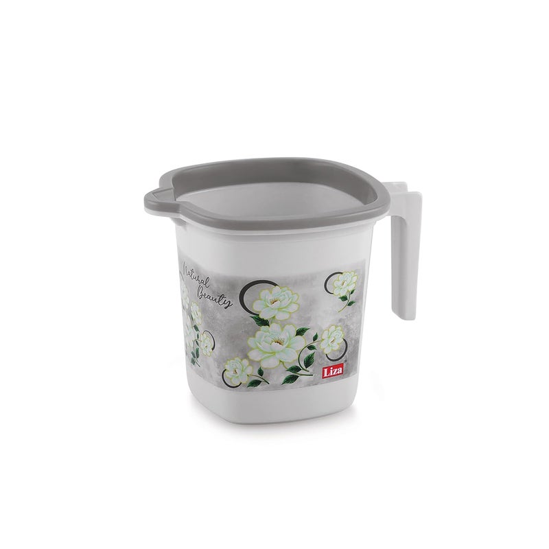 LD LUCIDO DECORE LUCIDO Modern Heavy Plastic Jumbo Bathroom Set of 1225L Bucket 30L Tub 15L Mug Accessories Combo Grey  - Image 4