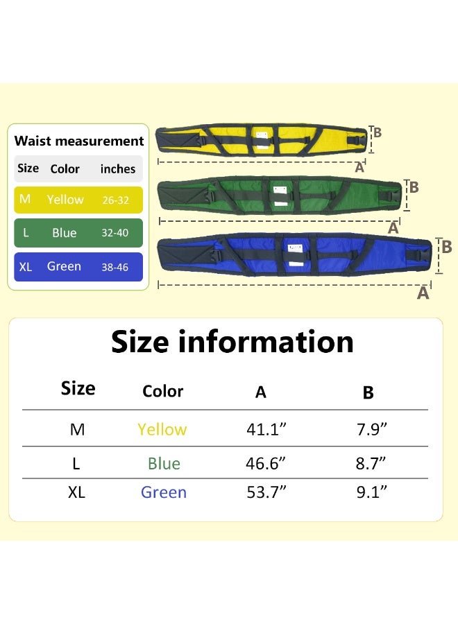 Ehucon Gait Belt for Seniors Transfer Belt Quick Release Buckle, Padded Handles Lift Assist Device for Elderly, PhysicaTherapy Strap, Safety Belt for Elderly - Image 2
