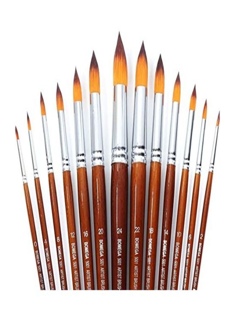 مجموعة فرش طلاء كبيرة مدببة بمقبض طويل ذكي 13 قطعة بجودة عالية - Image 1