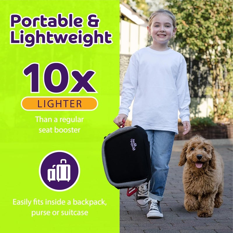 bubblebum Twin Pack Inflatable Backless Booster Car Seat Portable Travel Booster Seat Booster Seats for Cars 40100 lbs Kids  Child 410 Years Old  Black - Image 3