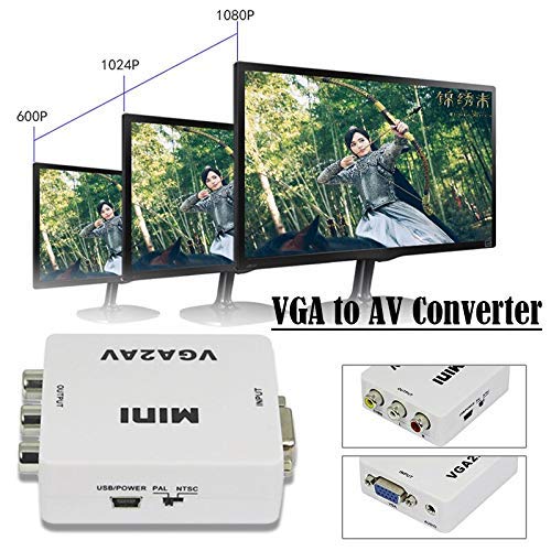 Tobo VGA to AV Converter VGA to RCA Composite Adapter with Audio PC to TV-(TD-658VC-006) - Image 4