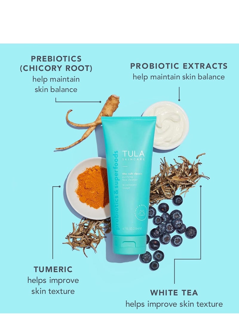 TULA - TULA Skin Care Greatest Hits Skincare Discovery Kit, Includes Gold Glow & Get It Eye Balm 0.35 oz., The Cult Classic Cleanser 50ml, 24-7 Moisture Hydrating Day & Night Cream 15ml, 3-Piece Kit - Image 1