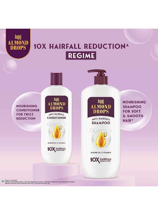 Bajaj Almond Drops Anti Hairfall Shampoo with Almond Oil & Vitamin E | For 10X Hairfall Reduction* & Soft, Shiny Hair* | Paraben Free | Ideal for Men and Women - 340ML - Image 5