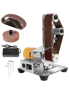 Generic Mini Belt Sander, 7 Adjustable Speed Electric Belt Grinder, 120-1000 Grit Electric Bench Grinder, Low Noise Electric Knife Sharpener, Grinding and Polishing Machine for Wood Metal (17Pcs)  - Image 1