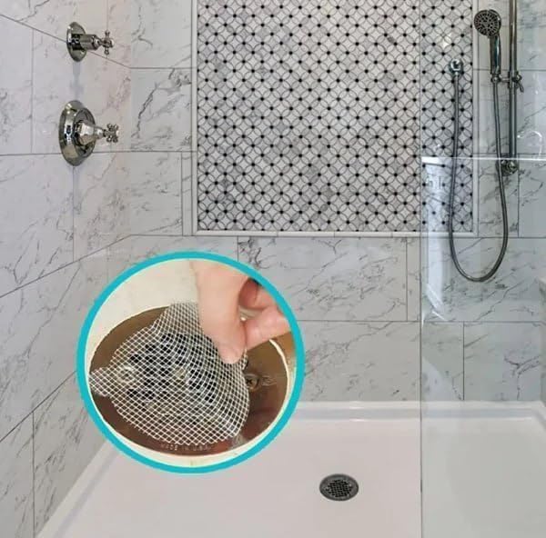 VIDORA Round Disposable Shower Drain Hair Catcher, Shower Drain Cover, Floor Sink Strainer Filter Mesh with Stickers for Bathroom, Bathtub, and Kitchen (Pack of 10 Pcs) - Image 3