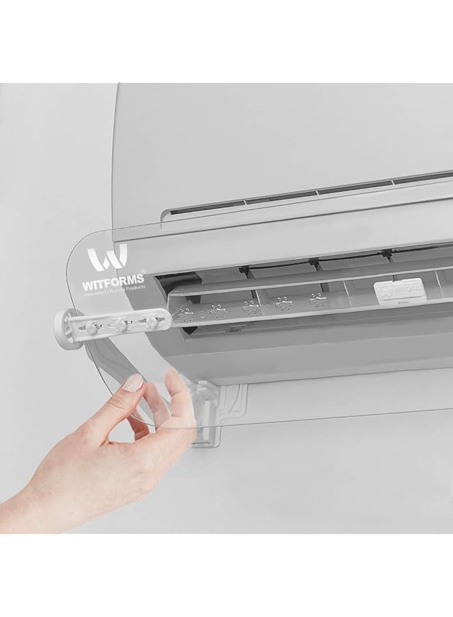 erorex Split Air Conditioner Deflector Classic Model Easy Installation Without Punching For Wall Adjustable Size To Fit All Types And Sizes Of Air Conditioners - Image 1