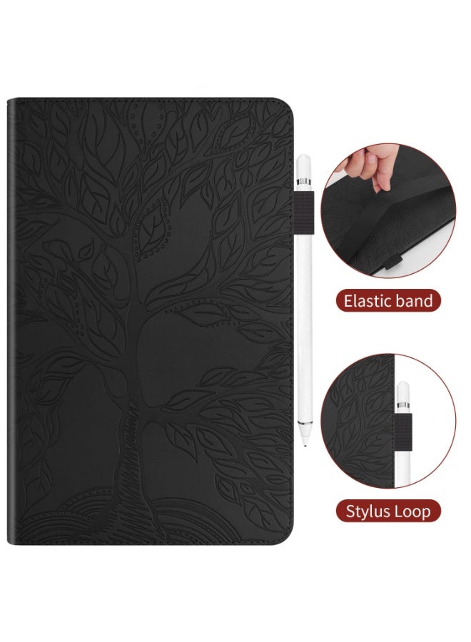 general Tablet Case Compatible with Honor Pad X7 8.7 inch 2025, PU Leather Flip Wallet Case Tree of Life Embossed Shockproof Protective Stand Cover with Card Slot - Image 3