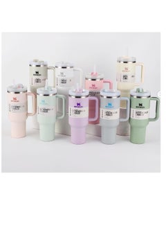 Stanley Mug, 40 oz Stanley Mug with Straw and Handle Insulated Mug with Lid Travel Mug H2.0 FlowState Stainless Steel Coffee Mug for Hot Iced Drinks Travel Mug with Handle (Lavender)