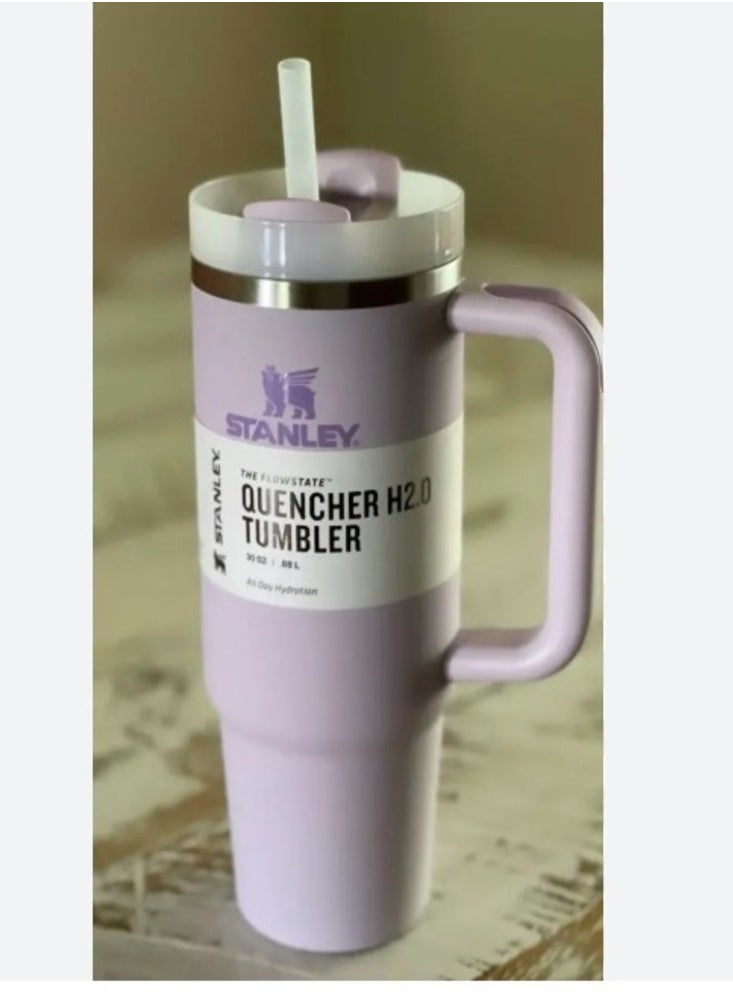 Stanley Stanley Mug, 40 oz Stanley Mug with Straw and Handle Insulated Mug with Lid Travel Mug H2.0 FlowState Stainless Steel Coffee Mug for Hot Iced Drinks Travel Mug with Handle (Lavender)  - Image 3