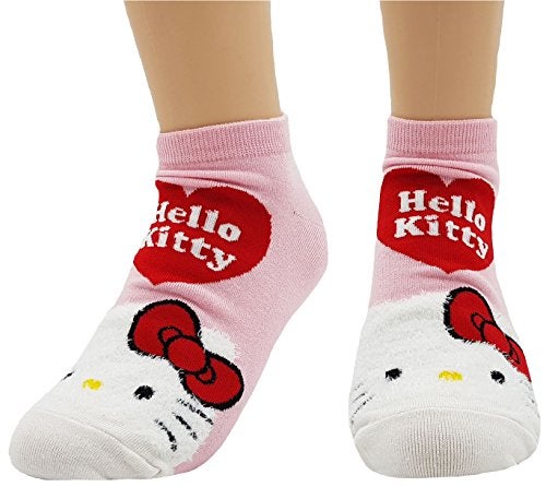 JJMax Women's Hello Kitty Cute Cotton Blend Ankle Socks Set (Huggy Kitty) - Image 5