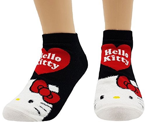 JJMax Women's Hello Kitty Cute Cotton Blend Ankle Socks Set (Huggy Kitty) - Image 3