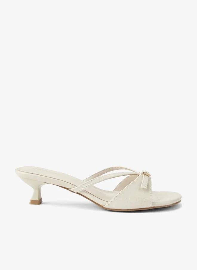 Flora Bella By Shoexpress Flora Bella Women'S Kitten Heel Slip-On Sandals