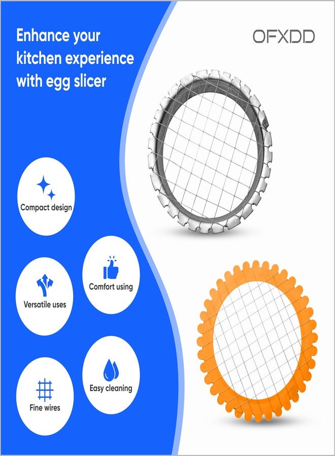 OFXDD Egg Dicer for Hard Boiled Eggs - Manual Egg Salad Chopper Grid, Set of 2 - Plastic and Metal Potato, Carrot & Egg Cutter - Wire Grid for Salads and Sandwiches - Image 5