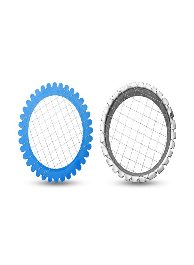 OFXDD Egg Dicer for Hard Boiled Eggs - Manual Egg Salad Chopper Grid, Set of 2 - Plastic and Metal Potato, Carrot & Egg Cutter - Wire Grid for Salads and Sandwiches - Image 1