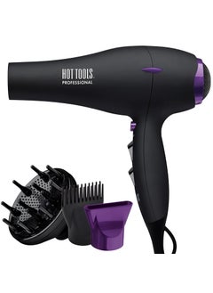 Hot Tools HOT TOOLS Pro Artist Tourmaline 2000 Turbo Hair Dryer  Lightweight with Quiet Blowout Results 