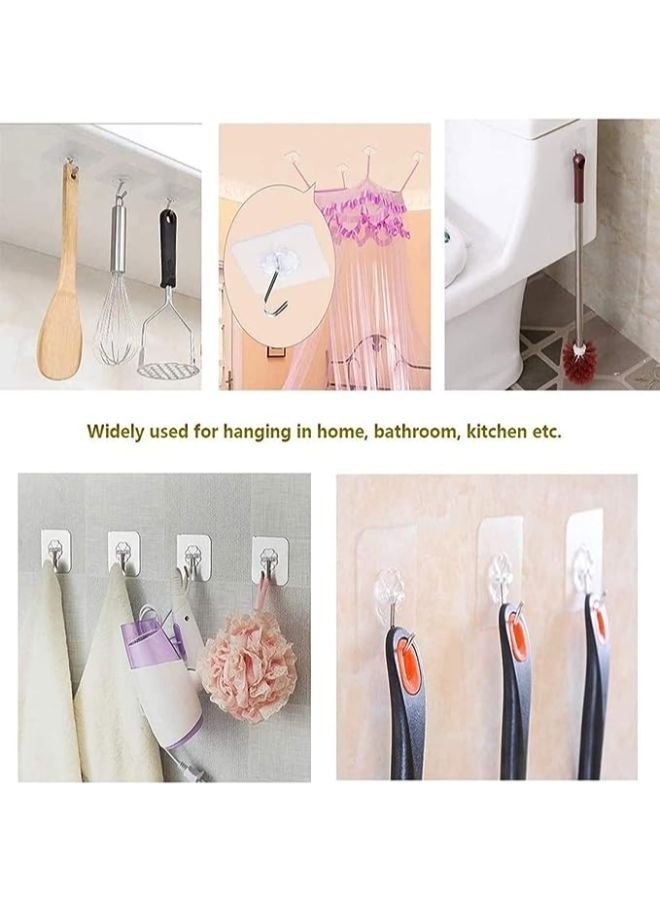 12 Pieces Adhesive Wall Hooks Transparent Strong Suction Hooks For Home Kitchen and Bathroom - Image 5
